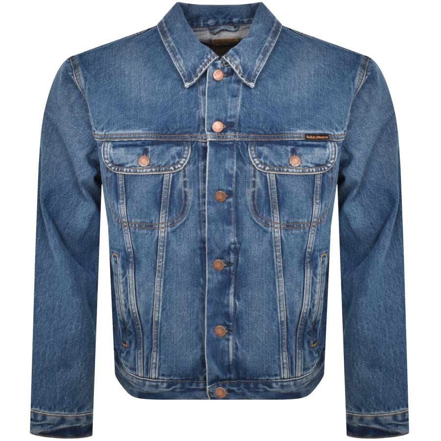 Nudie Jeans Danny Greasy Denim Jacket Blue